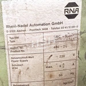 RNA – SRC-N 400 - 2L – M60L/8660 – 1990 – 630 mm